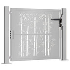 vidaXL Gartentor 100x75 cm Cortenstahl Bambus-Design