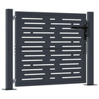 vidaXL Gartentor Anthrazit 100x75 cm Stahl Quadratisches Design