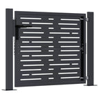 vidaXL Gartentor Anthrazit 100x75 cm Stahl Quadratisches Design