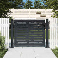 vidaXL Gartentor Anthrazit 100x75 cm Stahl Quadratisches Design