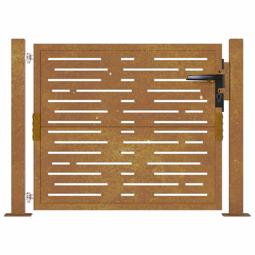 vidaXL Gartentor 100x75 cm Cortenstahl Quadratisches Design