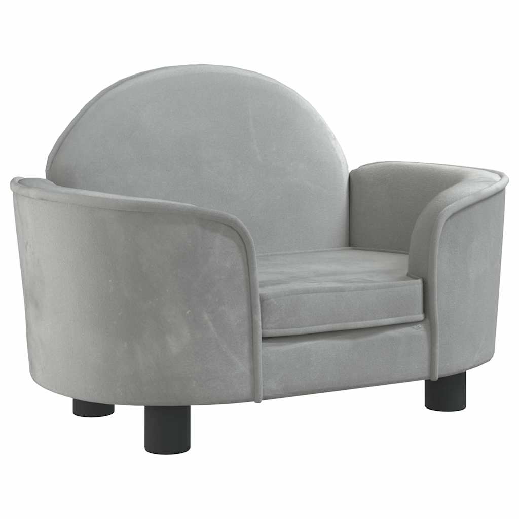 vidaXL Hundebett Hellgrau 66x40x45 cm Samt