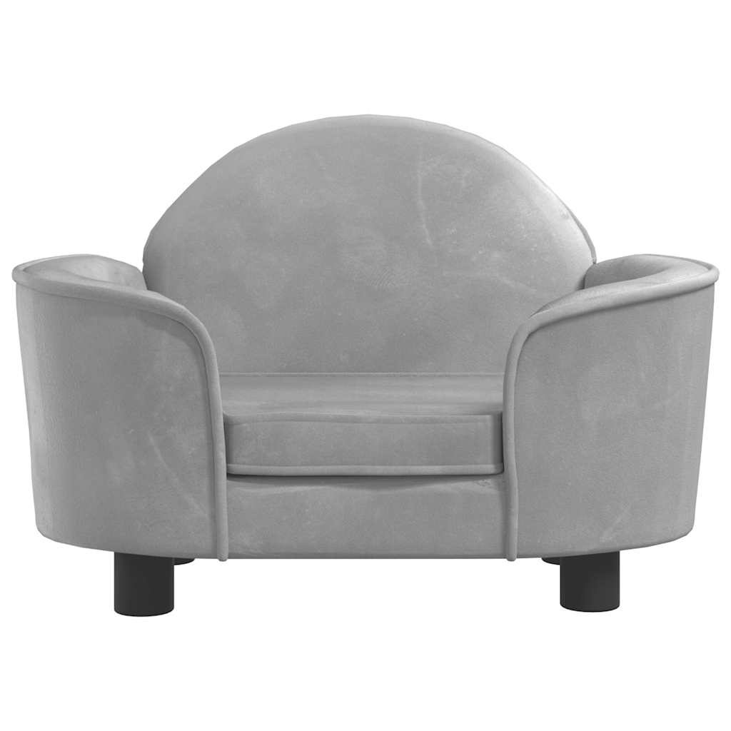 vidaXL Hundebett Hellgrau 66x40x45 cm Samt