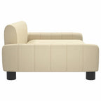 vidaXL Hundebett Creme 90x53x30 cm Stoff