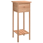 vidaXL Beistelltisch mit Schublade 25x25x60 cm Massivholz Nussbaum