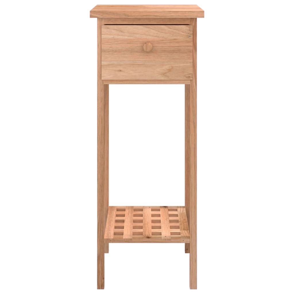 vidaXL Beistelltisch mit Schublade 25x25x60 cm Massivholz Nussbaum