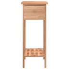 vidaXL Beistelltisch mit Schublade 25x25x60 cm Massivholz Nussbaum