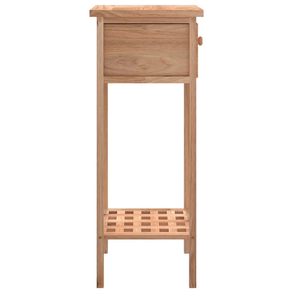 vidaXL Beistelltisch mit Schublade 25x25x60 cm Massivholz Nussbaum