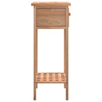vidaXL Beistelltisch mit Schublade 25x25x60 cm Massivholz Nussbaum