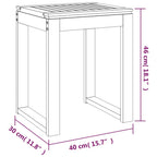 vidaXL Badhocker 40x30x46 cm Massivholz Nussbaum