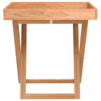 vidaXL Tabletttisch Klappbar 52x36x56,5 cm Massivholz Nussbaum