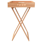 vidaXL Tabletttisch Klappbar 52x36x56,5 cm Massivholz Nussbaum