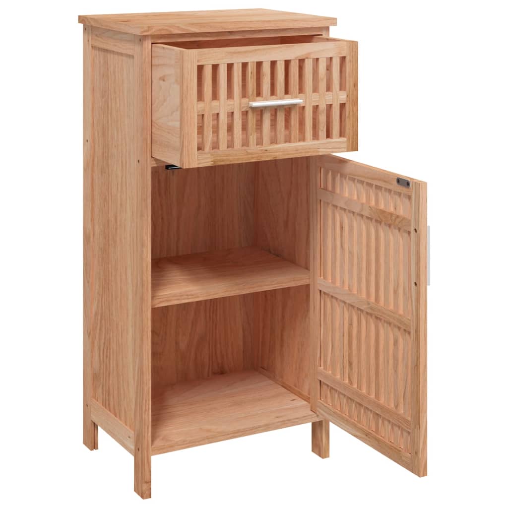 vidaXL Badschrank 42x29x82 cm Massivholz Nussbaum