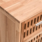 vidaXL Badschrank 42x29x82 cm Massivholz Nussbaum