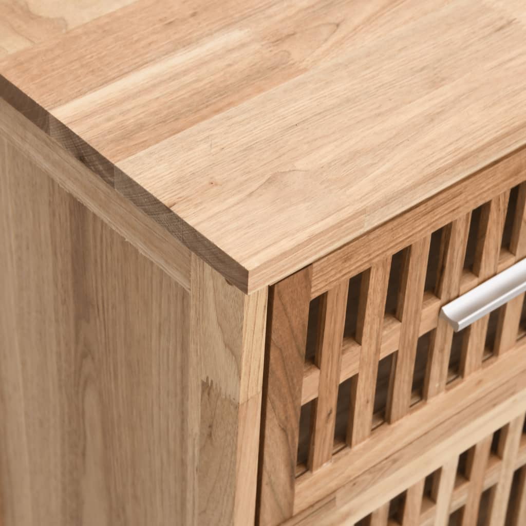 vidaXL Badschrank 42x29x82 cm Massivholz Nussbaum