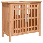 vidaXL Waschbeckenunterschrank 66x29x61,5 cm Massivholz Nussbaum