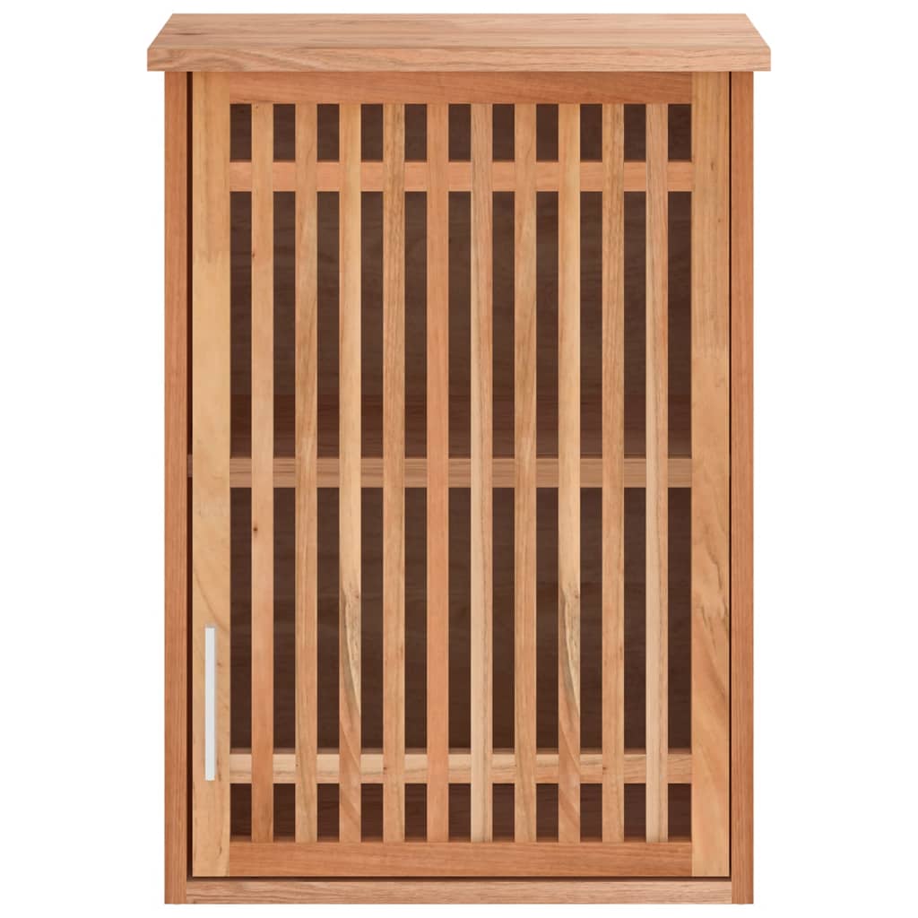 vidaXL Wand-Badschrank 42x23x60 cm Massivholz Nussbaum
