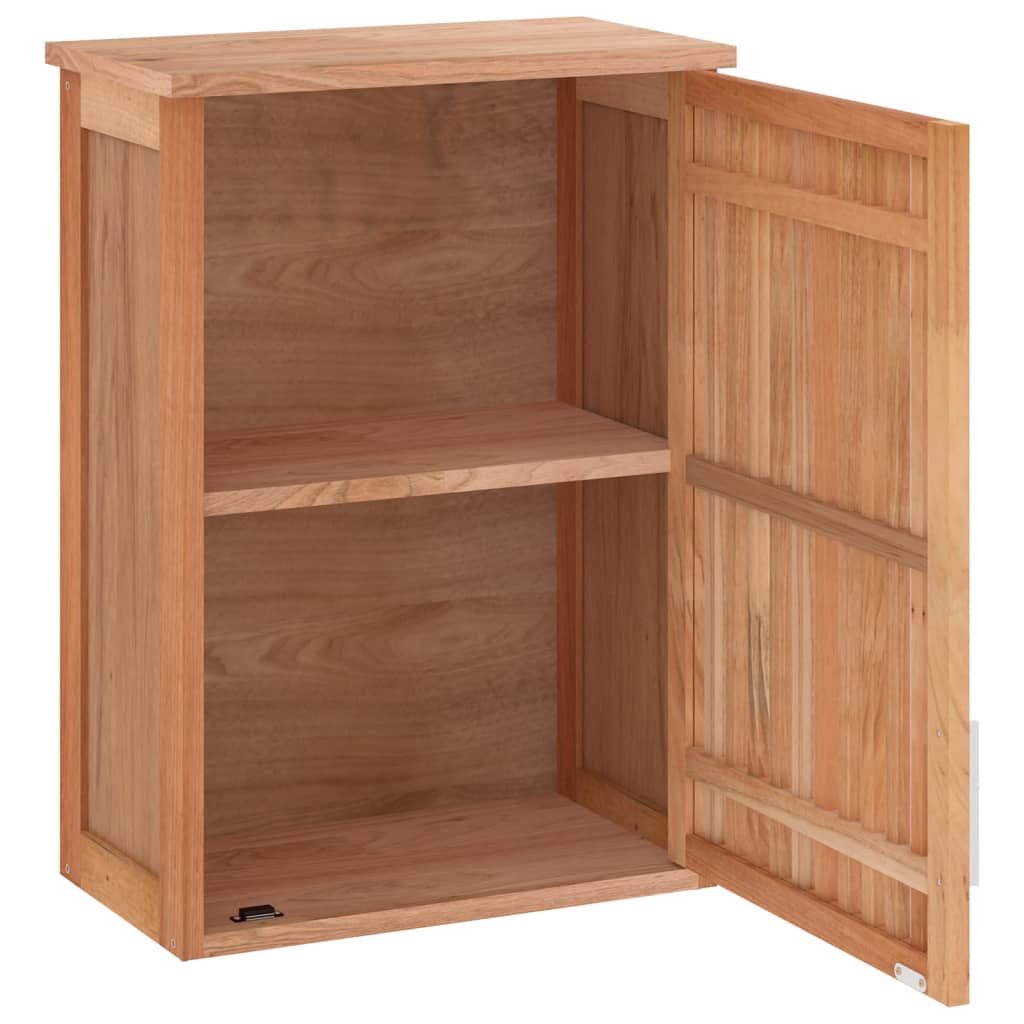 vidaXL Wand-Badschrank 42x23x60 cm Massivholz Nussbaum