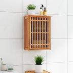 vidaXL Wand-Badschrank 42x23x60 cm Massivholz Nussbaum