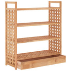 vidaXL Schuhregal mit Schublade 70x27x81 cm Massivholz Nussbaum