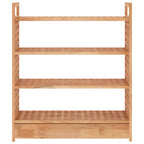 vidaXL Schuhregal mit Schublade 70x27x81 cm Massivholz Nussbaum