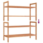 vidaXL Schuhregale 2 Stk. 69x27x41 cm Massivholz Nussbaum