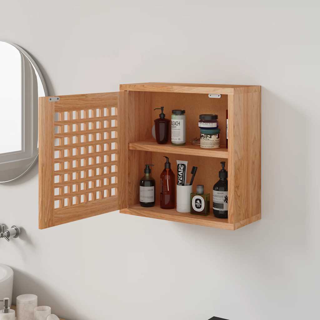 vidaXL Wandschrank 42x18x42 cm Massivholz Nussbaum