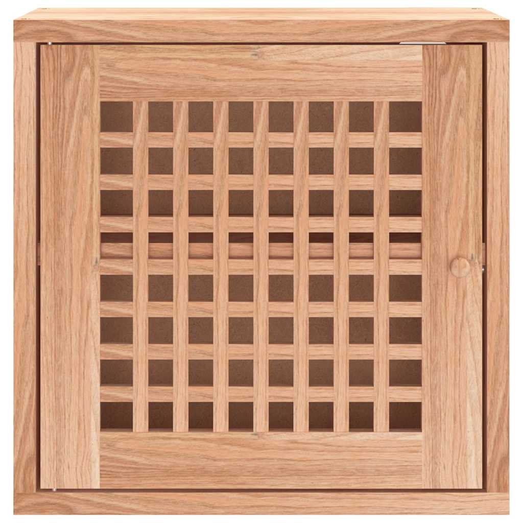 vidaXL Wandschrank 42x18x42 cm Massivholz Nussbaum