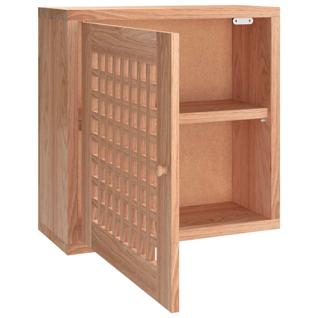 vidaXL Wandschrank 42x18x42 cm Massivholz Nussbaum