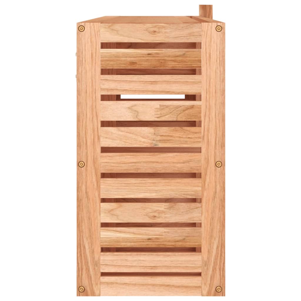 vidaXL Spiegelschrank 80x17x34 cm Massivholz Nussbaum