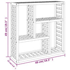 vidaXL Wandregal 49x15x49 cm Massivholz Nussbaum