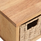 vidaXL Wandregal mit Körben 62x18x16 cm Massivholz Nussbaum