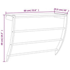 vidaXL Handtuchhalter 60x25,5x49 cm Massivholz Nussbaum