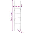 vidaXL Handtuchleiter 170 cm Massivholz Nussbaum