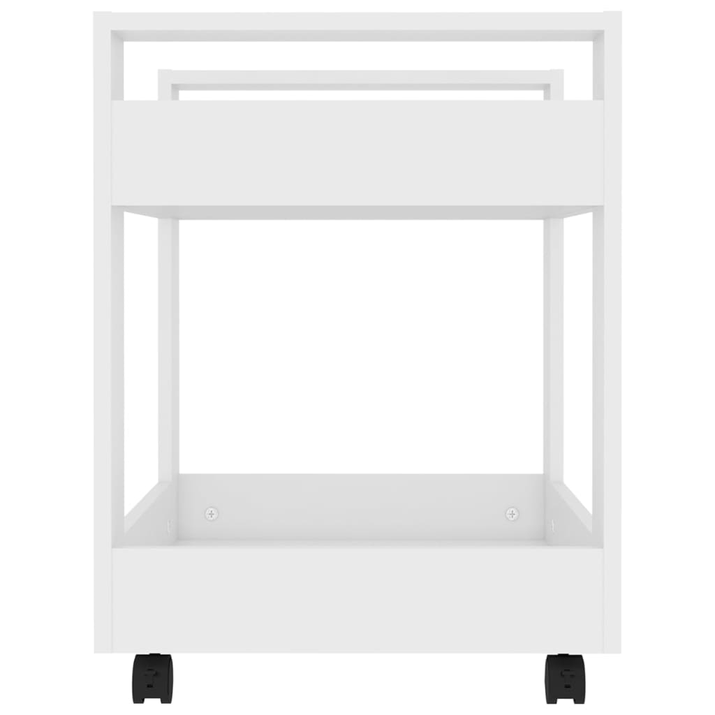 vidaXL Bürowagen Weiß 60x45x60 cm Holzwerkstoff