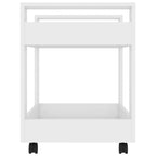 vidaXL Bürowagen Weiß 60x45x60 cm Holzwerkstoff