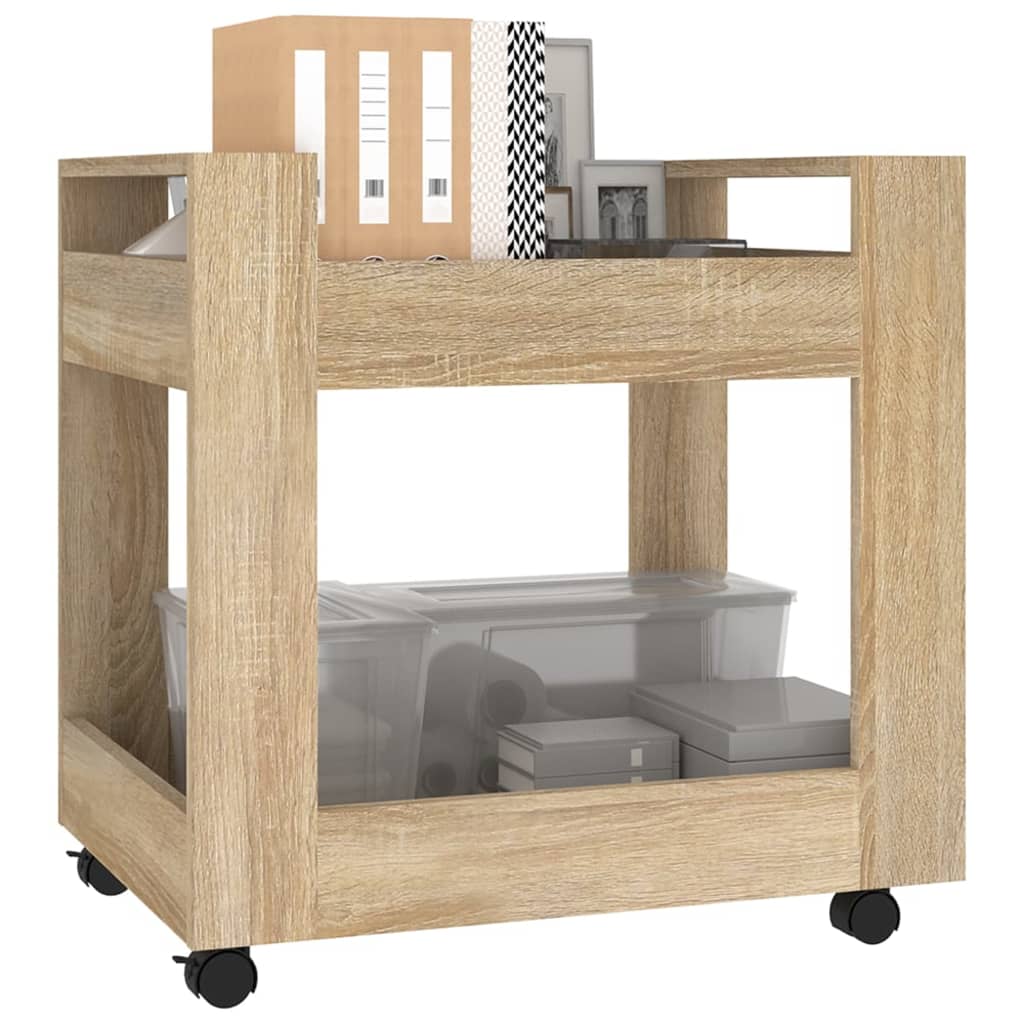 vidaXL Bürowagen Sonoma-Eiche 60x45x60 cm Holzwerkstoff