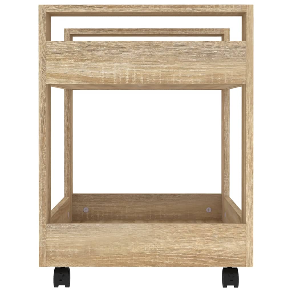 vidaXL Bürowagen Sonoma-Eiche 60x45x60 cm Holzwerkstoff