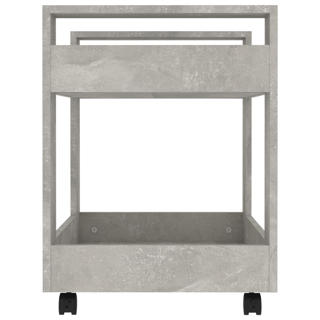 vidaXL Bürowagen Betongrau 60x45x60 cm Holzwerkstoff