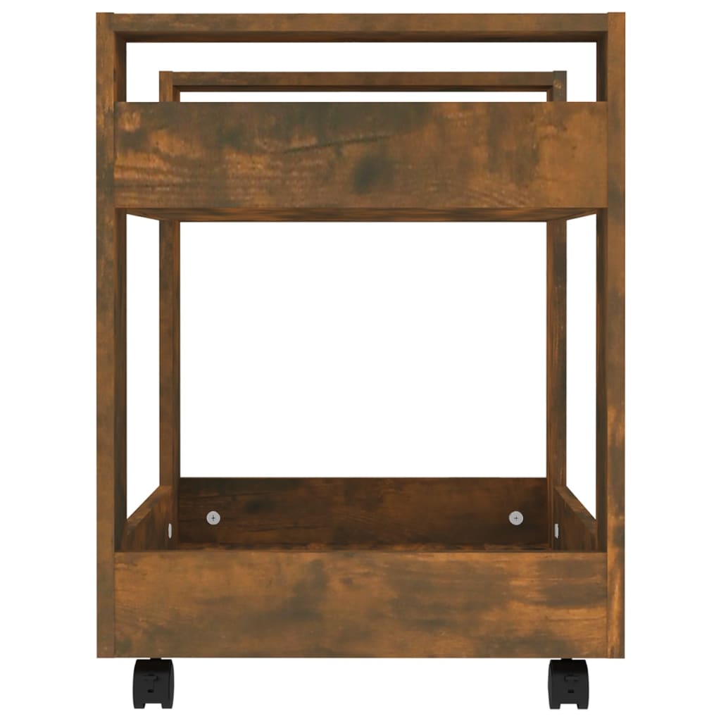 vidaXL Bürowagen Räuchereiche 60x45x60 cm Holzwerkstoff