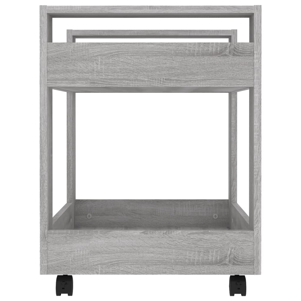 vidaXL Bürowagen Grau Sonoma 60x45x60 cm Holzwerkstoff