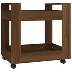 vidaXL Bürowagen Braun Eichen-Optik 60x45x60 cm Holzwerkstoff