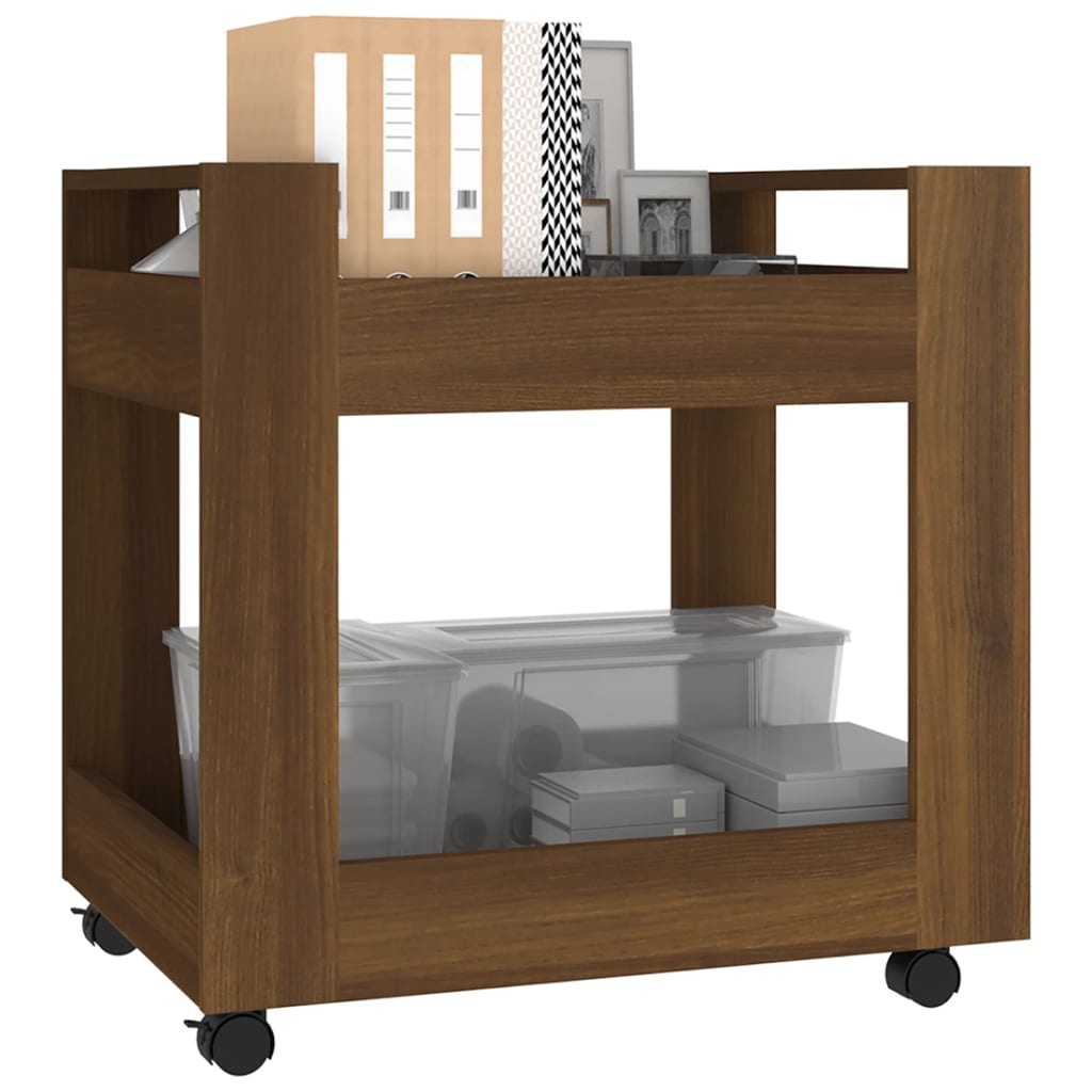 vidaXL Bürowagen Braun Eichen-Optik 60x45x60 cm Holzwerkstoff