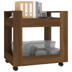 vidaXL Bürowagen Braun Eichen-Optik 60x45x60 cm Holzwerkstoff