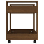 vidaXL Bürowagen Braun Eichen-Optik 60x45x60 cm Holzwerkstoff