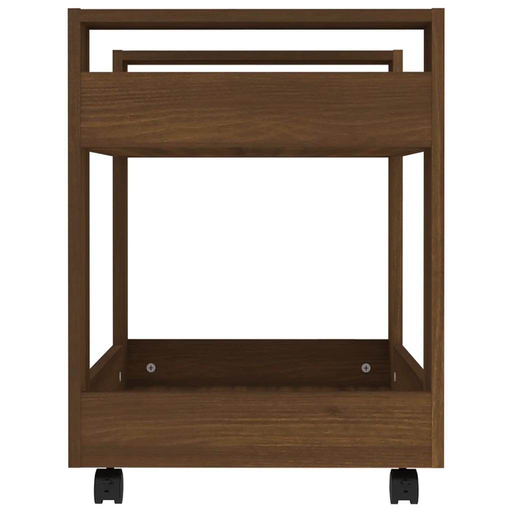 vidaXL Bürowagen Braun Eichen-Optik 60x45x60 cm Holzwerkstoff