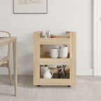 vidaXL Küchenwagen Sonoma-Eiche 60x45x80 cm Holzwerkstoff