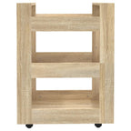 vidaXL Küchenwagen Sonoma-Eiche 60x45x80 cm Holzwerkstoff
