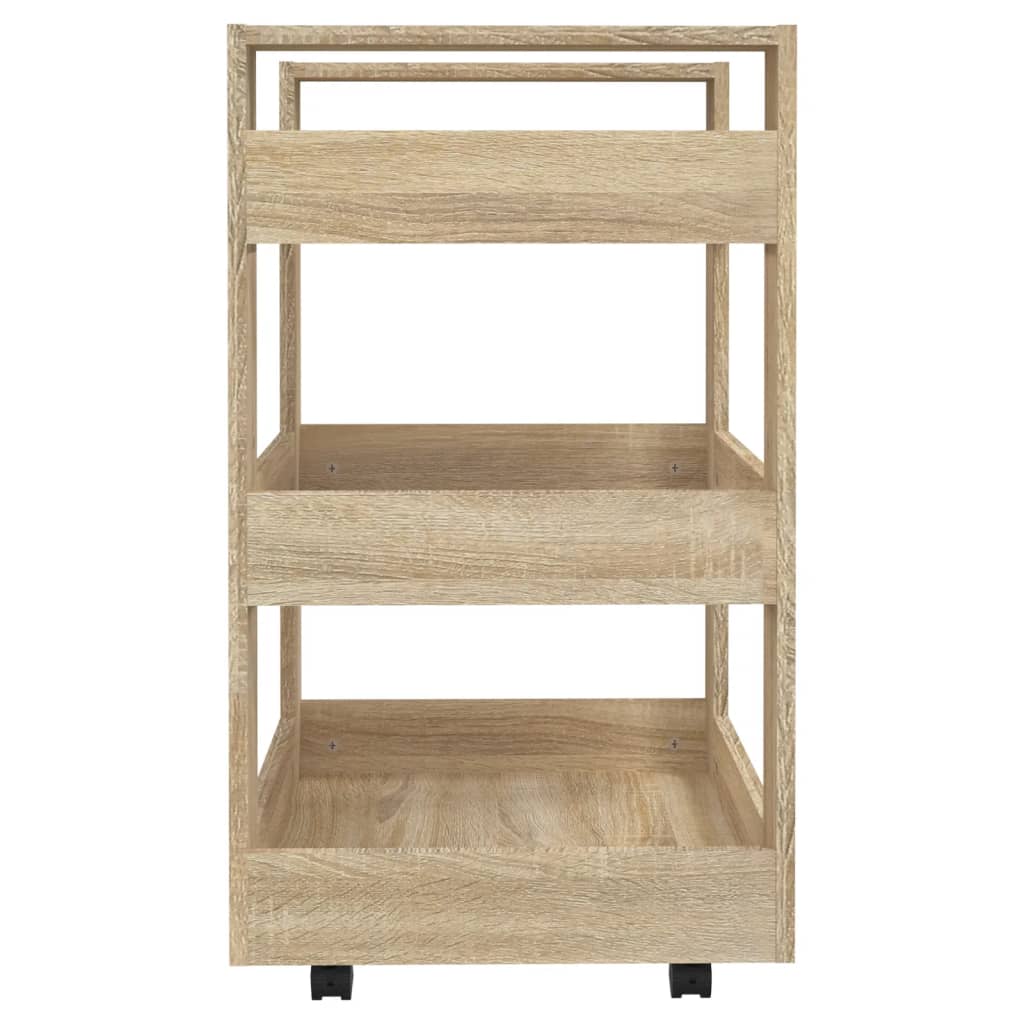 vidaXL Küchenwagen Sonoma-Eiche 60x45x80 cm Holzwerkstoff