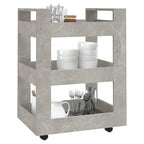 vidaXL Küchenwagen Betongrau 60x45x80 cm Holzwerkstoff